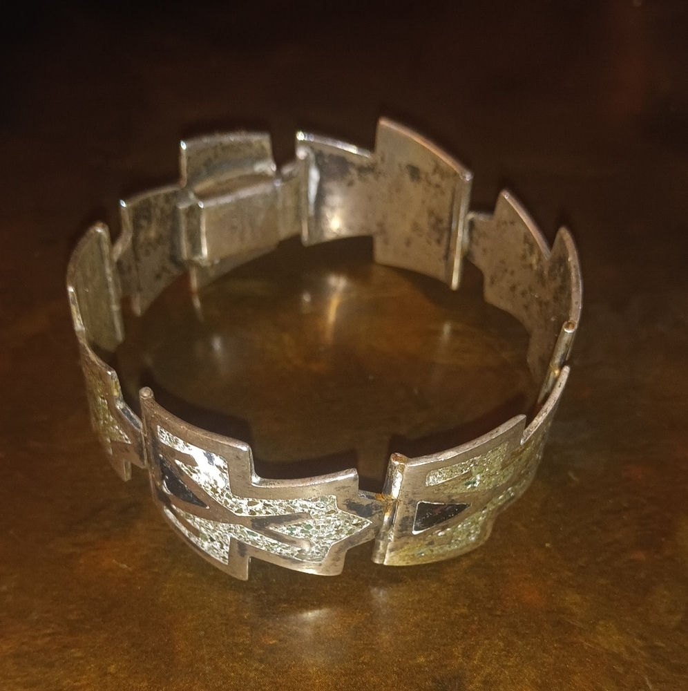 Silver Geometric Bracelet - image 1